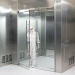 Terra Universal - Pre-Hung All-Glass Cleanroom Door System, Manual Double Swing, 72"W x 80"H