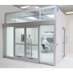 Terra Universal - Door, Cleanroom; Automatic Right Sliding, 42Wx84H, Aluminum Frame, Tempered Glass Body