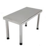 Terra Universal - Gowning Bench; 304 Stainless Steel, Solid Top, 24Wx15.5Dx18H, Free Standing, Square Tube