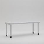 Terra Universal - Gowning Bench; Powder-Coated Steel, Solid Top, 72Wx15.5Dx18H, Free Standing, Square Tube