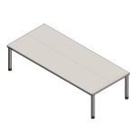 Terra Universal - Extra-Large Cleanroom Gowning Bench,304 Stainless Steel,Solid Top,70x31x18,Free Standing,Square Tube