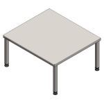 Terra Universal - Extra-Large Cleanroom Gowning Bench,304 Stainless Steel,Solid Top,34x34x18,Free Standing,Square Tube
