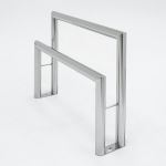 Terra Universal - Lean Rail; Dual Support Rail System, 304 Stainless Steel, 36Wx11Dx36H, Floor Mounted