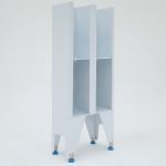 Terra Universal - Garment Dispenser Station; 4 Compartments, Single Sided, Polypropylene, 24Wx12Dx62.25H