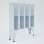 Terra Universal - Garment Dispenser Station; 8 Compartments, Double Sided, Polypropylene, 24Wx24Dx62.25H