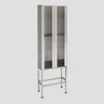 Terra Universal - Garment Dispenser Station; 4 Compartments, Single Sided, 304 Stainless Steel, 18Wx8.75Dx62.25H