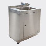 Terra Universal - Hand Washer/Dryer; BioSafe®,304 Stainless Steel,1 Sink,Dyson AirBlade®,24Wx22Dx39H,240 V
