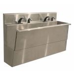 Terra Universal - Wall-Mount Sink; BioSafe®,1 Faucet,304 Stainless Steel,Chrome Finish Faucets,23.75Wx22.75Dx27H
