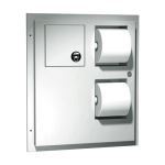 American Specialties, Inc. - 04813 Toilet Tissue Dispenser & Napkin Disposal (Dual Access) - Partition Mounted