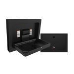 American Specialties, Inc. - 9018-9-41 Baby Changing Station, Horizontal - Matte Black, Stainless Steel, Surface Mounted