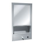 American Specialties, Inc. - 0430 Traditional™ All Purpose Cabinet - Shelves, Mirror, Towel & Liquid Soap Dispenser - Recessed