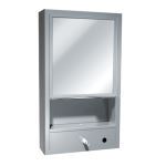 American Specialties, Inc. - 0430-9 All Purpose Cabinet - Shelves, Mirror, Towel & Liquid Soap Dispenser - Surface Mounted