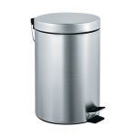 American Specialties, Inc. - 7317-S Waste Receptacle, Pedal Activated Cover - Satin Finish