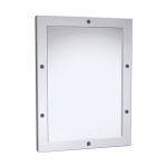 American Specialties, Inc. - 105-14 Framed Mirror - 20 Ga. #8 Mirror Polished Stainless Steel, Front Mount, 12” x 16”