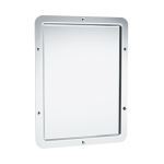 American Specialties, Inc. - 107-14 Mirror - 20 Ga. #8 Mirror Polished Stainless Steel, Front Mount, 12” x 16”