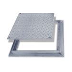 Acudor Products, Inc. - FD-8060 Non Hinged Flush Diamond Plate Floor Door