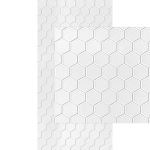 Decorative Ceiling Tiles - Hex Tile MirroFlex 4x8 Glue Up PVC 3D Wall Panels - (Pack of 3 and 5) / 96 - 160 sqft
