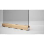 WoodnLite Doors & Sidelites - DR2 Door Fixed Clad Rail, 2-3/4″ Tapered Rail Use with Free Swing Rails, With Lock - Custom Length