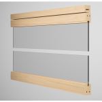 WoodnLite Doors & Sidelites - DR2SL-FCNH Header & Door Rails, With Lock, Square Rail, Floor Closer P - Style, Narrow Header