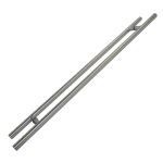 WoodnLite Doors & Sidelites - 48″ Ladder Pull With 36 ” Center To Center Posts - Brushed Stainless