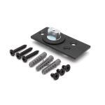 WoodnLite Doors & Sidelites - Floor Mounted Pivot Fixed Spindle Free-Swing - Matte Black