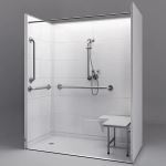 Freedom Showers By AP - 62 7/16" x 32 1/4", ADA Roll In Shower, Left Drain - Model: APF6232BF5PL