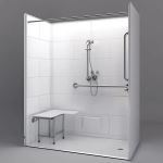 Freedom Showers By AP - 62 7/16" x 32 1/4", ADA Roll In Shower, Right Drain - Model: APF6232BF5PR