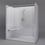 Freedom Showers By AP - 64" x 36", ADA Roll in Shower, Left Seat - Model: APF6436BF3PL