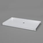 Freedom Showers By AP - ADA Roll In Shower Pan, 62" x 36", Center, Title 24 - Model: APC6236BFPANC