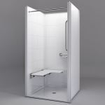 Freedom Showers By AP - 38 ½" x 37⅛", ADA Transfer Shower, Right Valve - Model: APFQ3838BF1PRRFR
