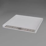 Freedom Showers By AP - 37 7/8" x 37", ADA Transfer Shower Pan, Trench Drain - Model: APF3838LDPANSS