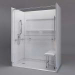 Freedom Showers By AP - Roll-in Shower, 60" x 33", INSPIRE Series, Left drain - Model: APX6032BFKTL