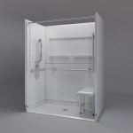 Freedom Showers By AP - Roll-in Shower, 60" x 33", INSPIRE Series, Center drain - Model: APX6032BFKTC