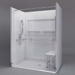 Freedom Showers By AP - Roll-in Shower, 60" x 37", INSPIRE Series, Center drain - Model: APX6036BFKTC