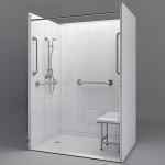 Freedom Showers By AP - 54" x 36" Freedom Accessible Shower, Left Drain - Model: APF5436BF5PL