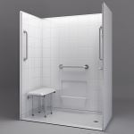 Freedom Showers By AP - 60" x 31" Freedom Accessible Shower, Right Drain - Model: APF6030BF5PR