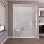 Freedom Showers By AP - 60" x 31" Freedom Accessible Shower, Center Drain - Model: APF6030BF5PC