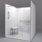 Freedom Showers By AP - 60" x 61" Freedom Accessible Shower, Multi-Piece - Model: APF6060BF5P