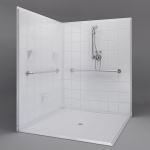 Freedom Showers By AP - 61" x 61" Freedom Accessible Corner Shower - Model: APF6060BF3P