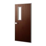 Special-Lite - SL-19FR Rustic Wood Grain Fire-Rated FRP Door with SS Edge