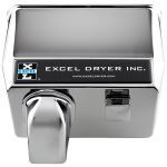 Excel Dryer, Inc. - Hands On™ Series Surface Mounted, Chrome Plated Cover Hand and Hair Dryer