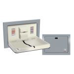 American Specialties, Inc. - 9018 Baby Changing Station, Horizontal - Stainless Steel, Recessed