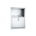 American Specialties, Inc. - 0548 Stainless Steel Sharps Disposal Cabinet - Recessed (Container Not Included)