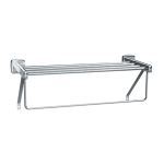 American Specialties, Inc. - 7310-B Towel Shelf with Drying Rod - Surface Mounted, Bright Finish