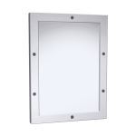 American Specialties, Inc. - 105-14 Framed Mirror - 20 Ga. #8 Mirror Polished Stainless Steel, Front Mount, 12” X 16”