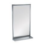 American Specialties, Inc. - 20655 Series Roval™ Inter-Lok Stainless Steel Framed Mirrors - Plate Glass- with Shelf