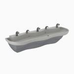 Sloan® - ELS-63000 SloanStone® 3-Station Wall-Mounted Lavatory System Sink