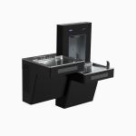 Sloan® - DropSpot™ On-wall Bottle Filler with Bi-level Cooler - DRS120-FIL-REF-BLK
