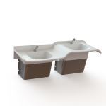 Intersan by AquaDesign Manufacturing - Lavatory Systems - Solidwave High-Low Double (Low Version)