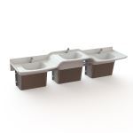 Intersan by AquaDesign Manufacturing - Lavatory Systems - Solidwave High-Low Triple (Low Version)